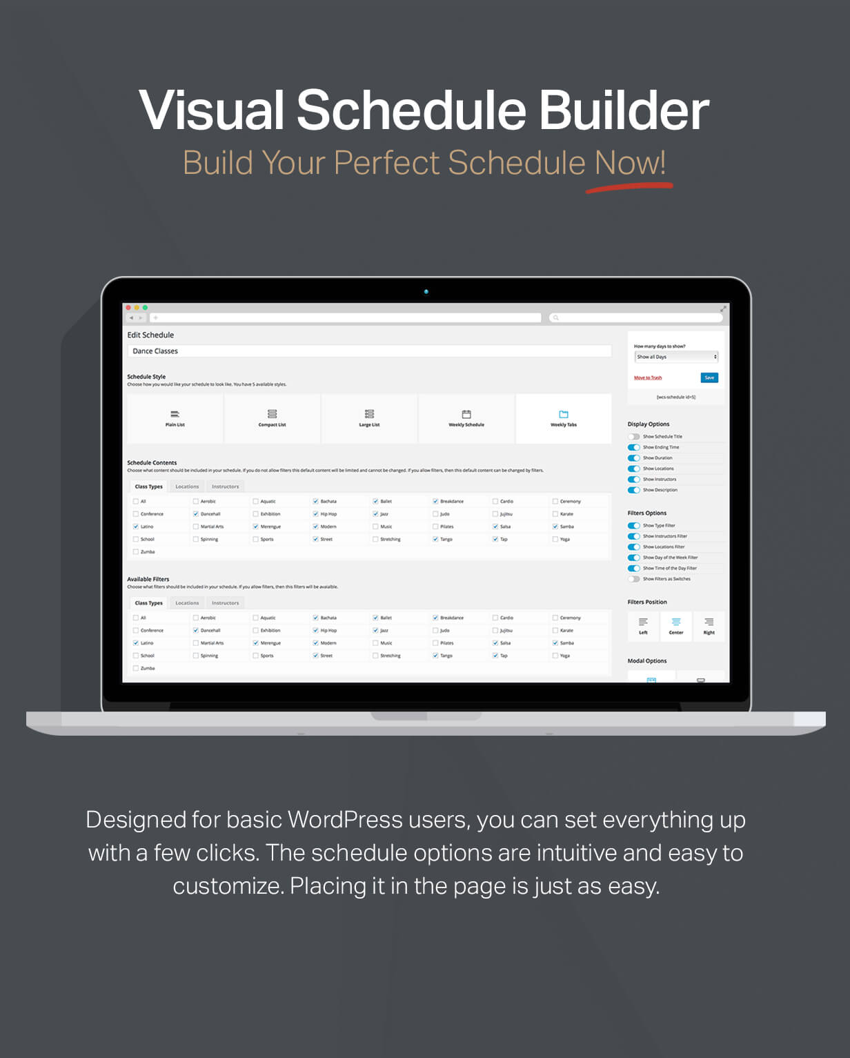 Events Schedule WordPress Events Calendar Plugin WPFine